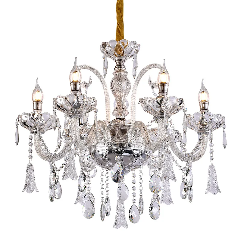 

European style, living room, chandelier, high sense, light luxury, crystal