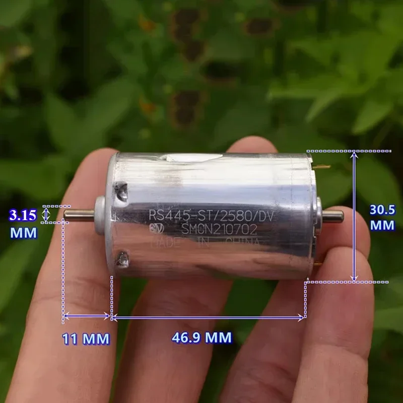 

Standard Motor RS445-ST/2580 Dual Shaft Micro 545 Motor 12V DC 5800RPM for DIY Hobby Toy Model Office Printer