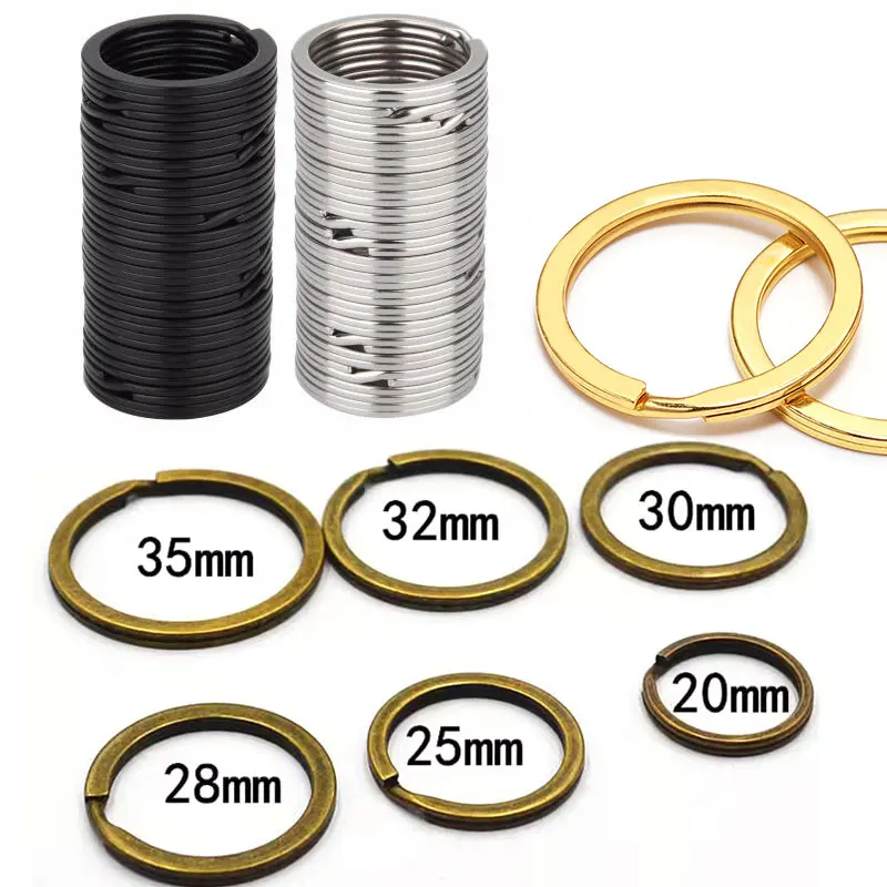100pcs 25mm 28mm 30mm Keyring Split Ring Key Ring For Key Chain Keychain Diy Jewelry Making Sleutelhanger Key Rings Wholesale