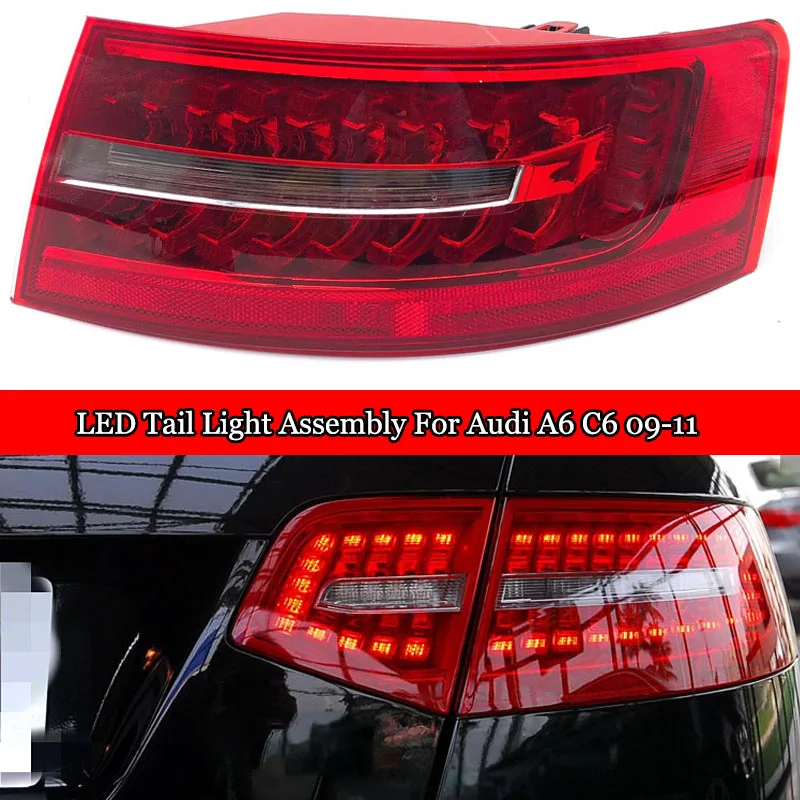 

LED Tail Light Assembly Turn Signal Brake Rear Lamp For Audi A6 C6 S6 Quattro RS6 Saloon Sedan 09-11 4F5945095J 4F5945096J