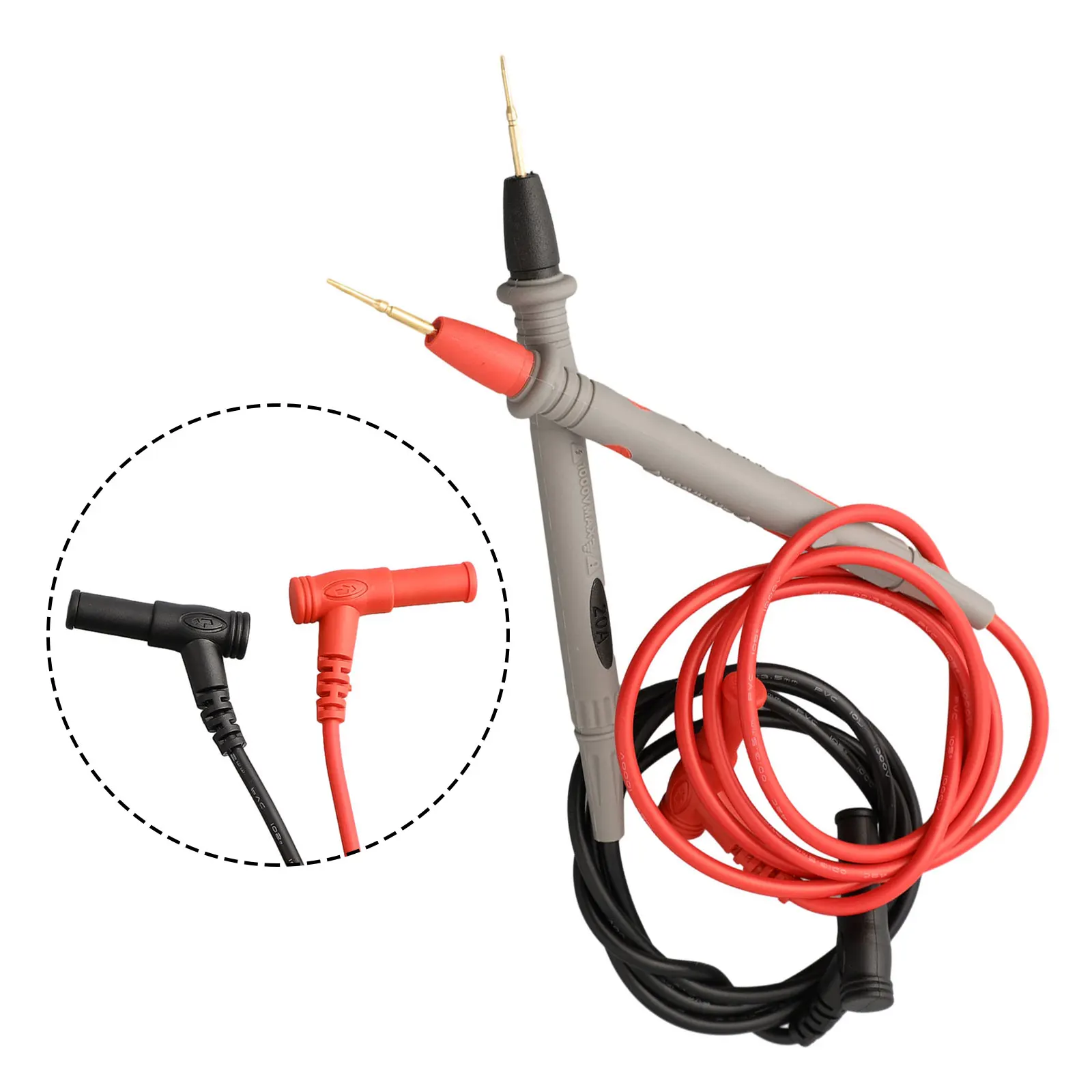 Meter Probe Multimeter Test Pen Sliver/gold Needle 1000V 20A/10A 37.3in 933mm Digital Easy Use Rubber Shrouded