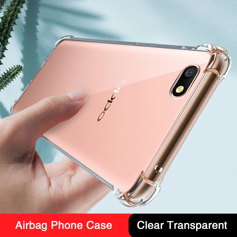 

Luxury Airbag Phone Case for OPPO A79 A77 2017 A73 A73S A71 Mediatek Soft Clear Silicone Shockproof Back Cover Transparent Funda