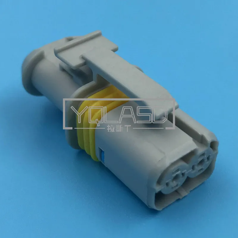 1 Set 2 Way AC Assembly Grey Automotive Wire Connector Car Waterproof Plug Light Socket 18385000002