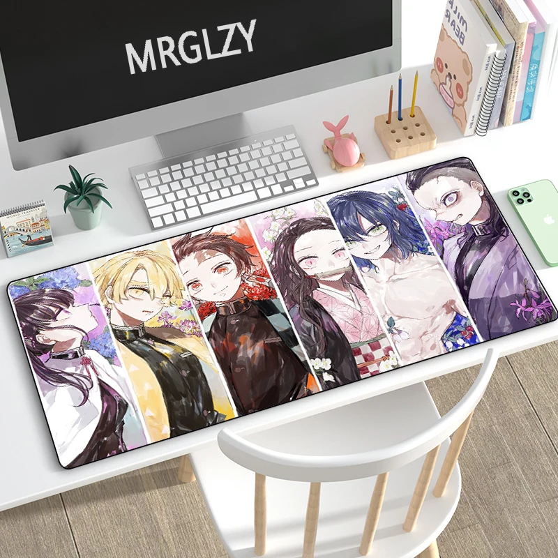 

MRGLZY Anime Demon Slayer Mouse Pad Kimetsu No Yaiba Large DeskMat Carpet Computer Gamer Gaming Peripheral Accessories MousePad