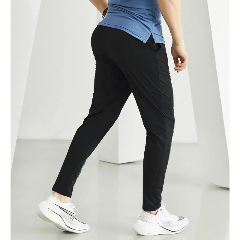 Sport Pants Men Tight-leg Running Fitness Summer Ice Silk Thin Small-leg Long Pants Training Fashionable Individual Comfortable