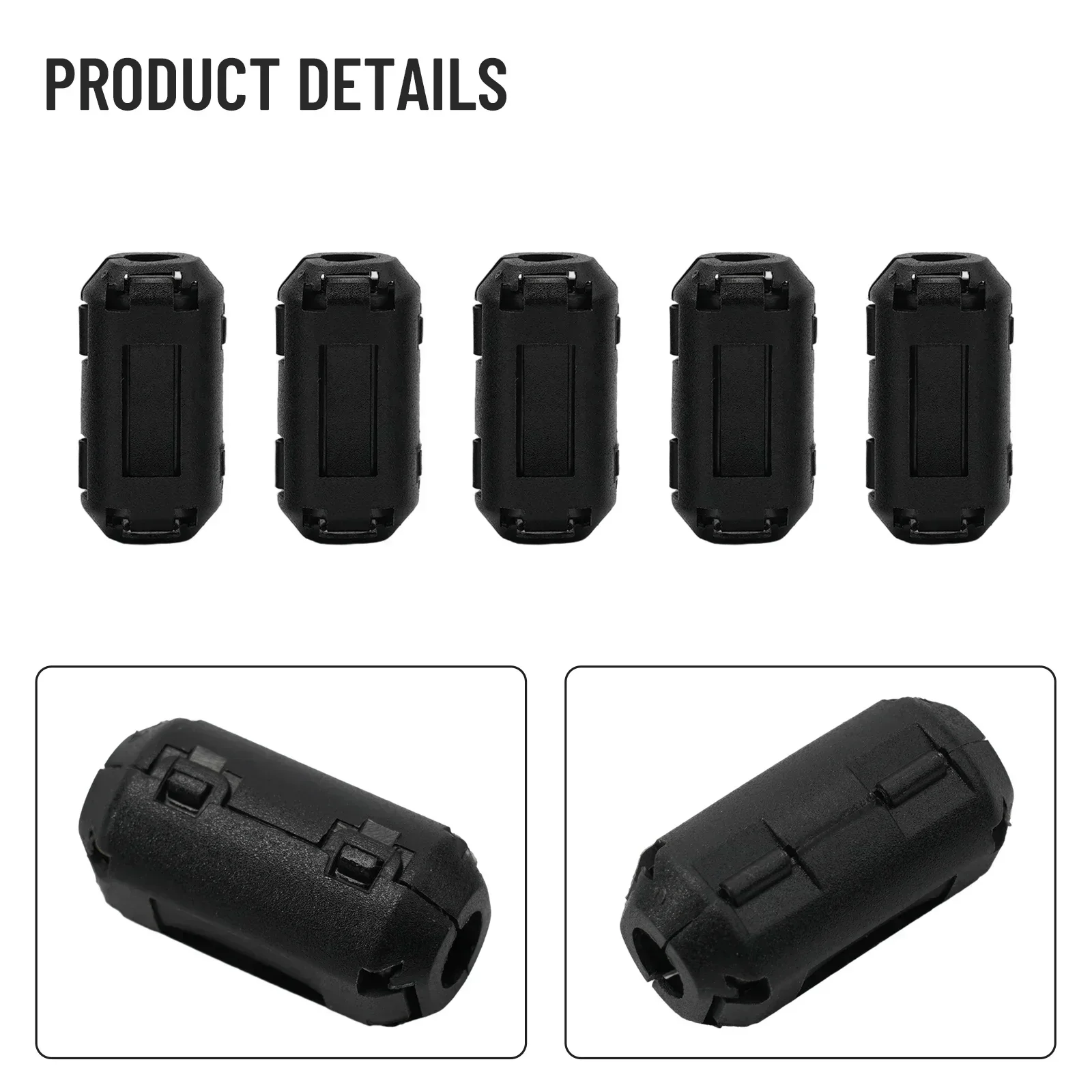 Nickel Zinc Ferrite Noise Filter Black Choke Clip 13mm 5mm 5x 3.5mm 7mm 9mm Anti-jamming EMI Ferrite RFI Toroidal