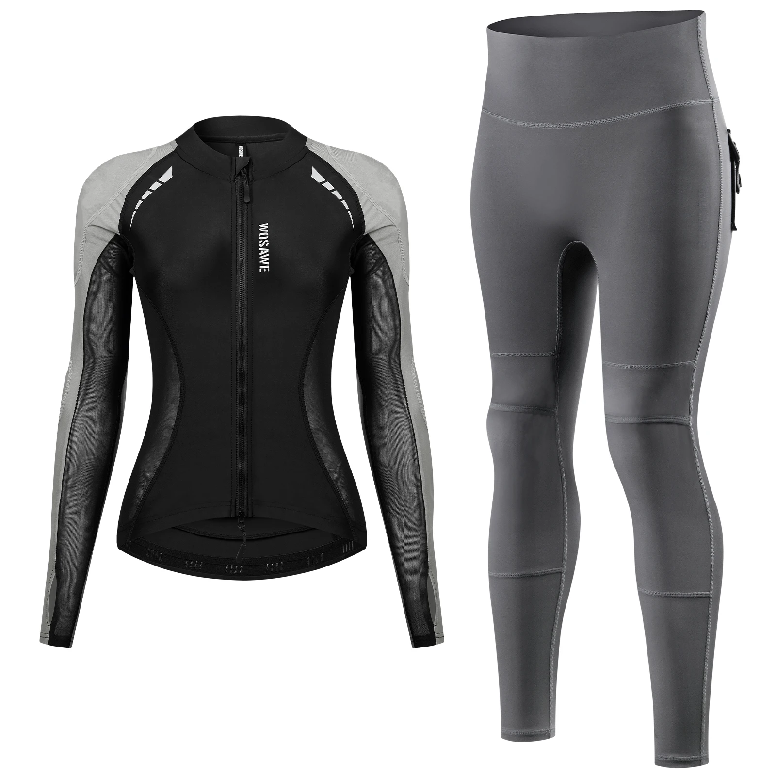 WOSAWE Damen Motorradjacke und Hosen Set, Atmungsaktiver Sommer-Motorradanzug mit Rücken-, Schulter-, Ellbogen- und Knieschutz