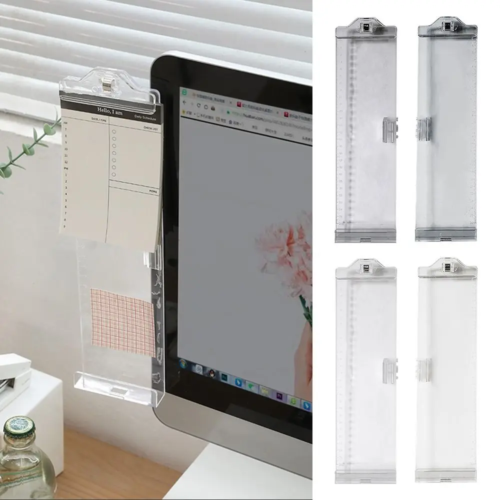 Simple Transparent Monitor Memo Board With Clip Stable Computer Display Message Board Computer Side Panel