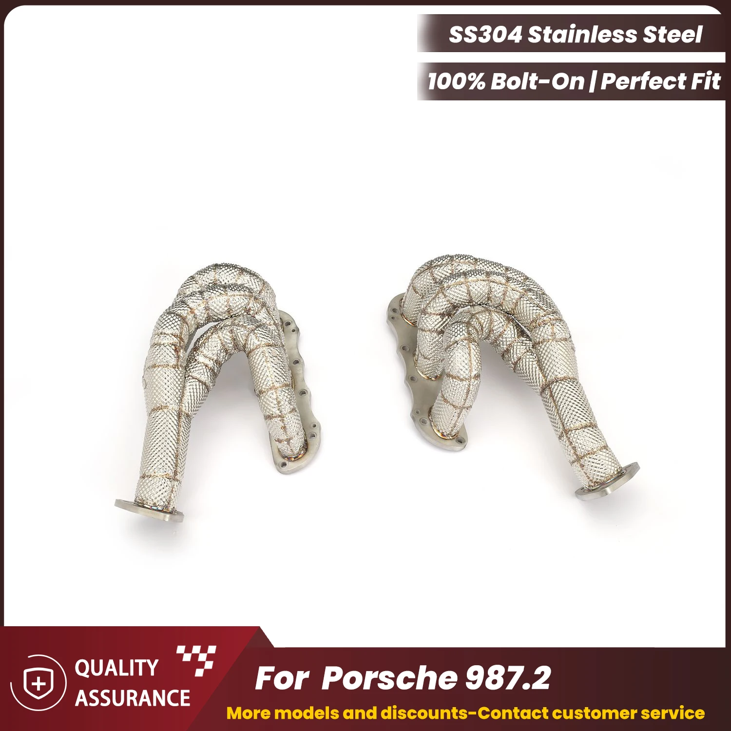 

ECCF Stainless Steel for Porsche 987.2 High Quality High Flow Headers Plug & Play OEM Warranty Friendly
