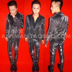 Chaqueta electroóptica para hombre, bléiser de cantante DJ, Symphony, negra, azul-púrpura, gradiente, purpurina, rosa brillante, trajes, abrigos para hombre, novedad de primavera