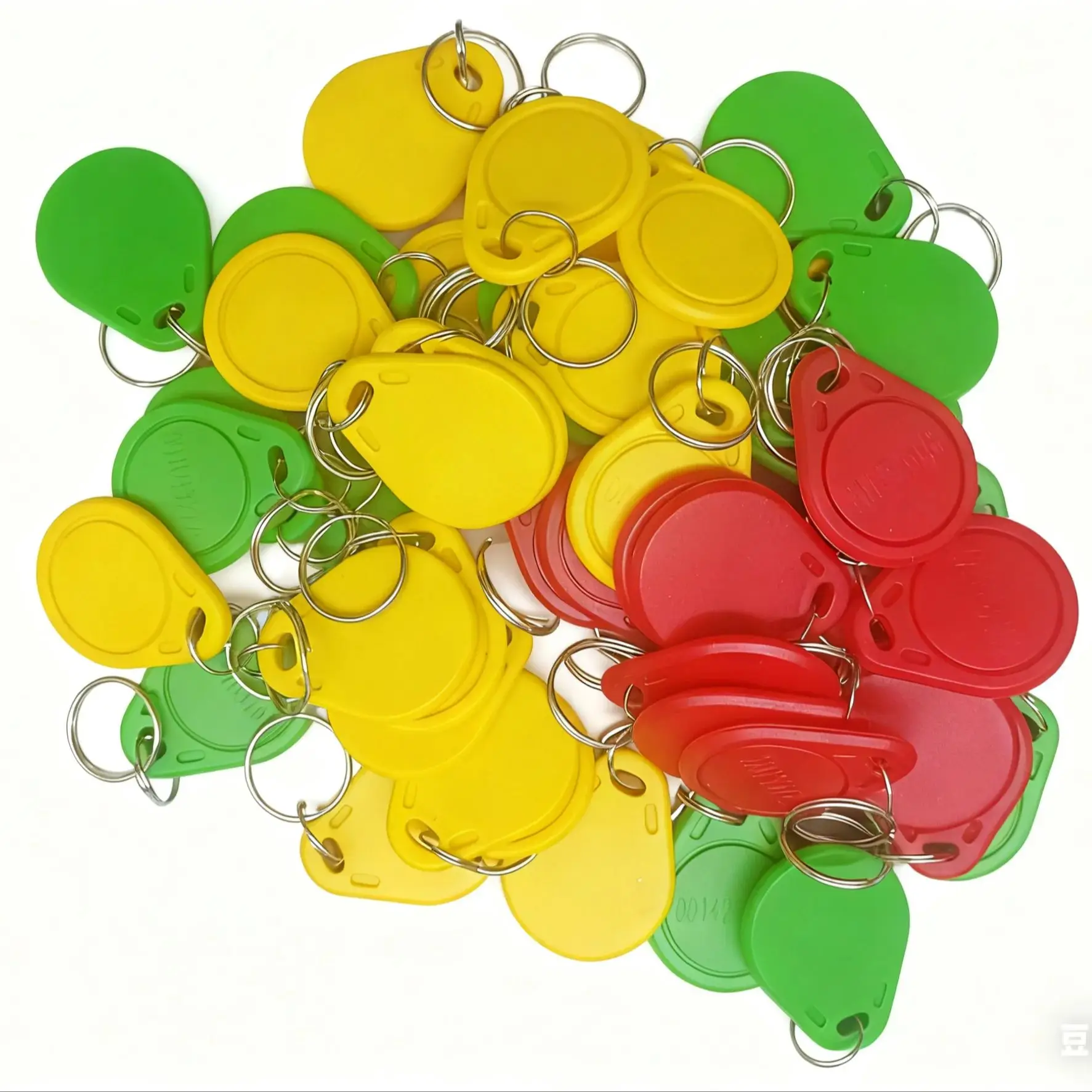 500PCS Pack 125khz 5200/T5577 Keyfobs RFID cards 3# Random Color Fobs