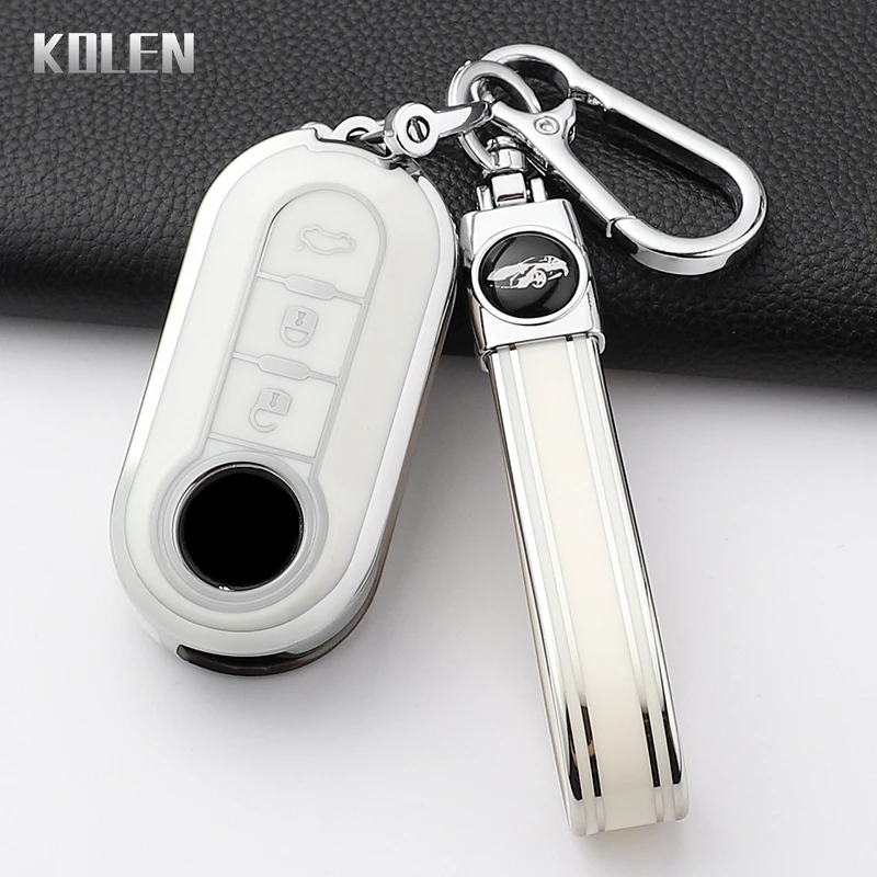 TPU Car Flip Key Case Cover For FIAT 500 Ducato Panda 500L Punto Lancia Musa For Citroen Jumper For Peugeot Boxer Accessories view 6