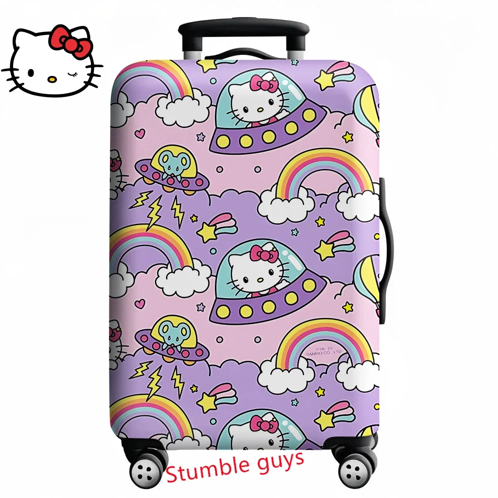 

Kawaii Hello Kitty Luggage Cover Fits 18-32 Inch Suitcases Durable Anime Travel Protector