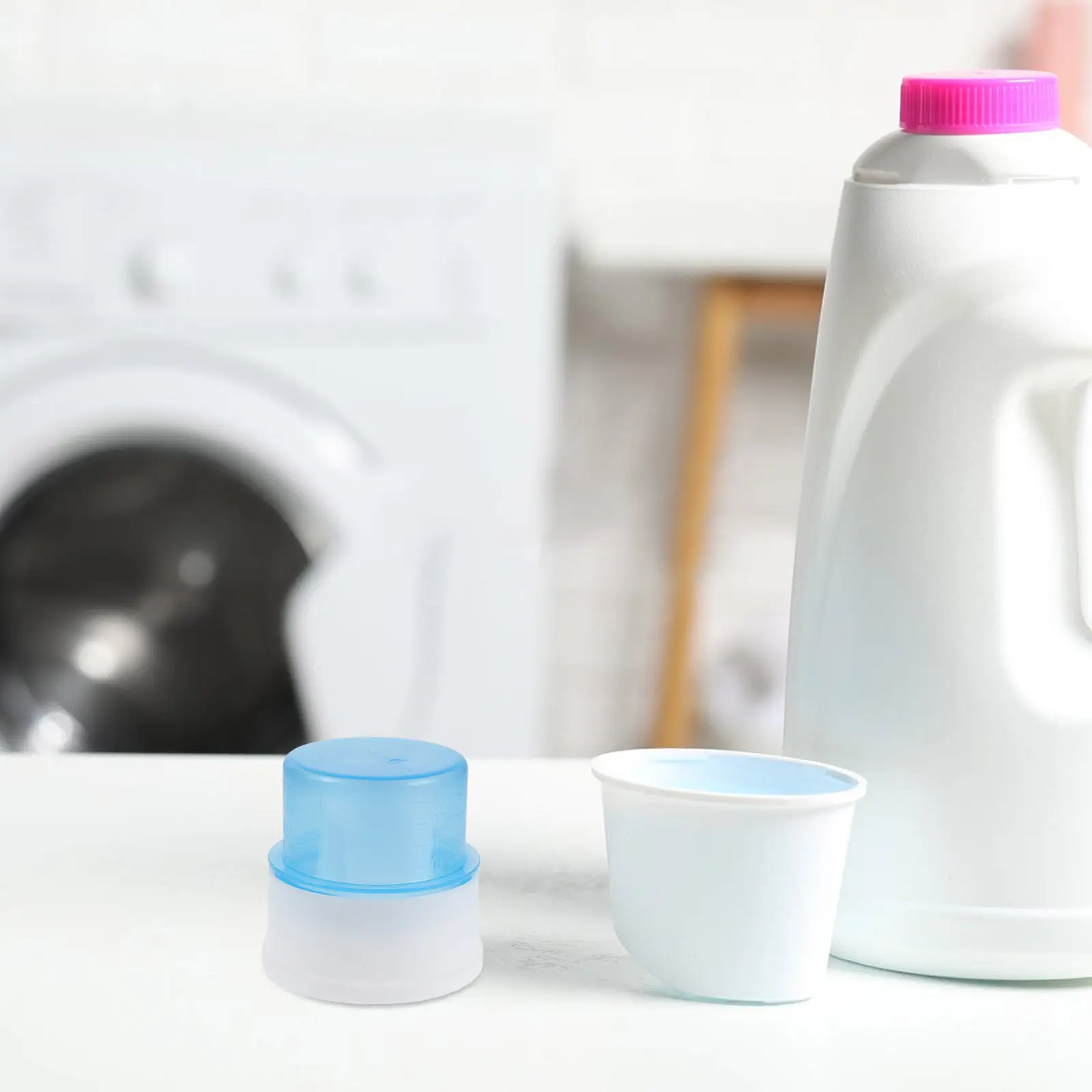 40Pcs Laundry Container Screw Top Replacement Lid Plastic Threaded Bottle Cap Groove Detergent Dispenser Anti-Backflow Leakproof