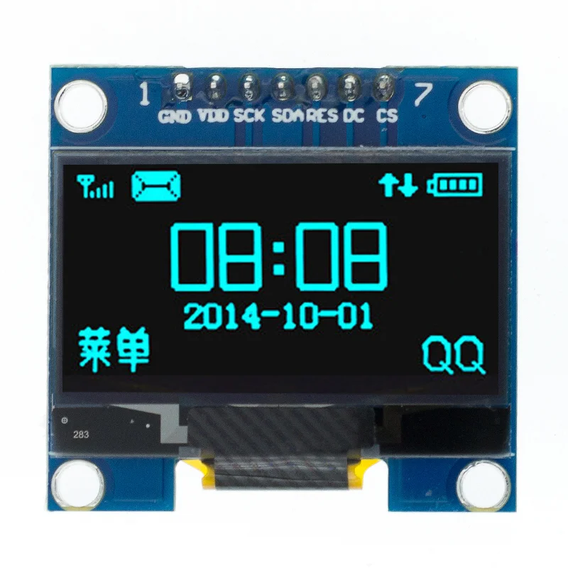 Módulo de Exibição do Módulo LED OLED, SPI, IIC, I2C, Comunicar Branco, Cor Azul, LCD 128x64, Módulo de Exibição LED