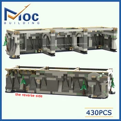 Movie Castle Series Moc Building Blocks Viaduct Entance Ground Modular Scene Creative Bricks Collection Toys DIY Assemble Gifts
