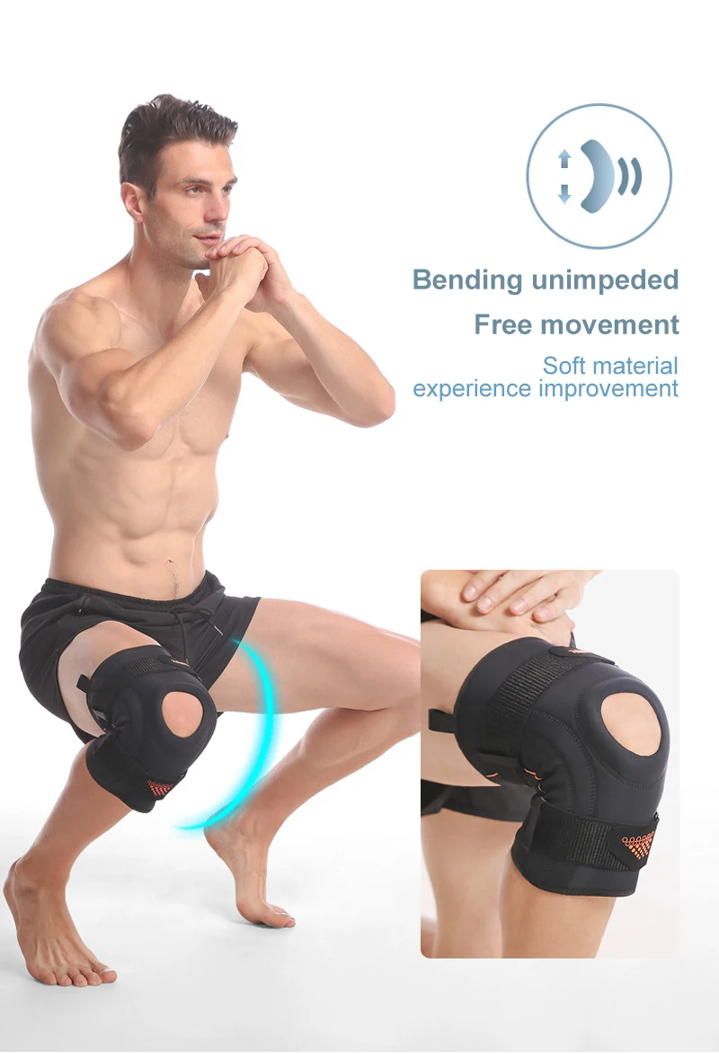 Spring Support Running Knee Pads Basketball Hiking Compression Shock Absorption Breathable Meniscus Knee Protector