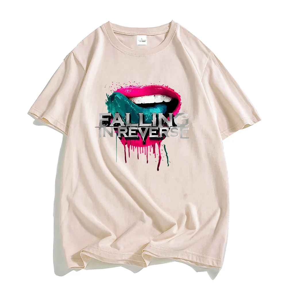 Rock Band Falling in Reverse T-shirts Summer Cotton High Quality Tee-shirt Hip Hop Streetwear Ropa Hombre Soft Casual Tshirts