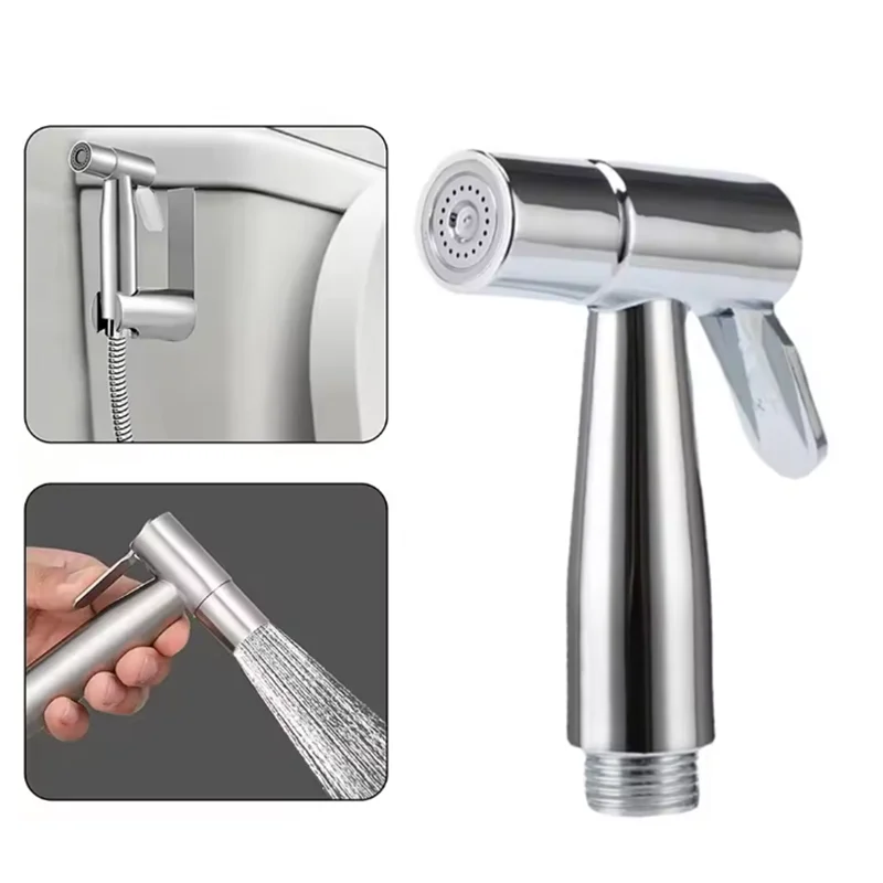 Stainless Steel Faucet Spray Gun Handheld Toilet Bidet Faucet Stainless Steel Hand Bidet Sprayers Brushed Water Sprayer