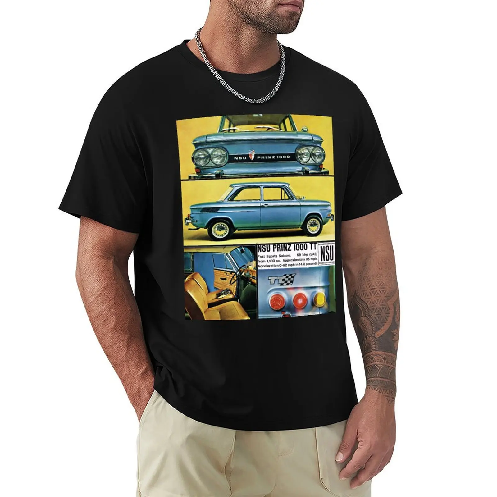 El NSU Prinz. Camiseta Wankel Power From Europe, camiseta informal holgada de verano