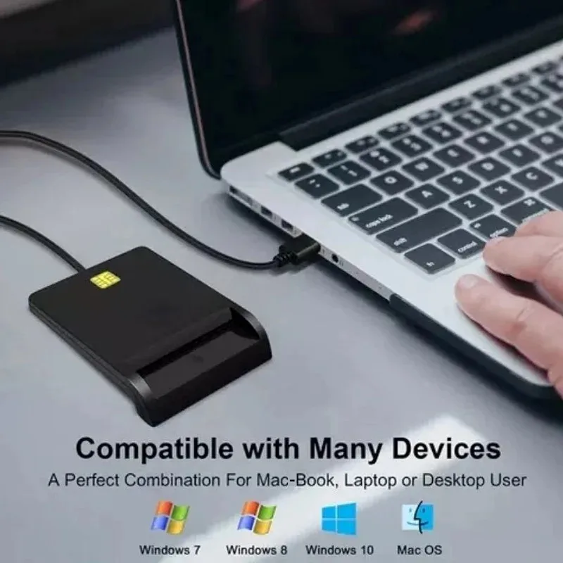 2026 جديد متعدد الوظائف المحمولة USB 2.0 قارئ بطاقات ذكي بأسعار معقولة سهلة الاستخدام ل DNIE ATM CAC IC ID البنك قارئ بطاقات SIM
