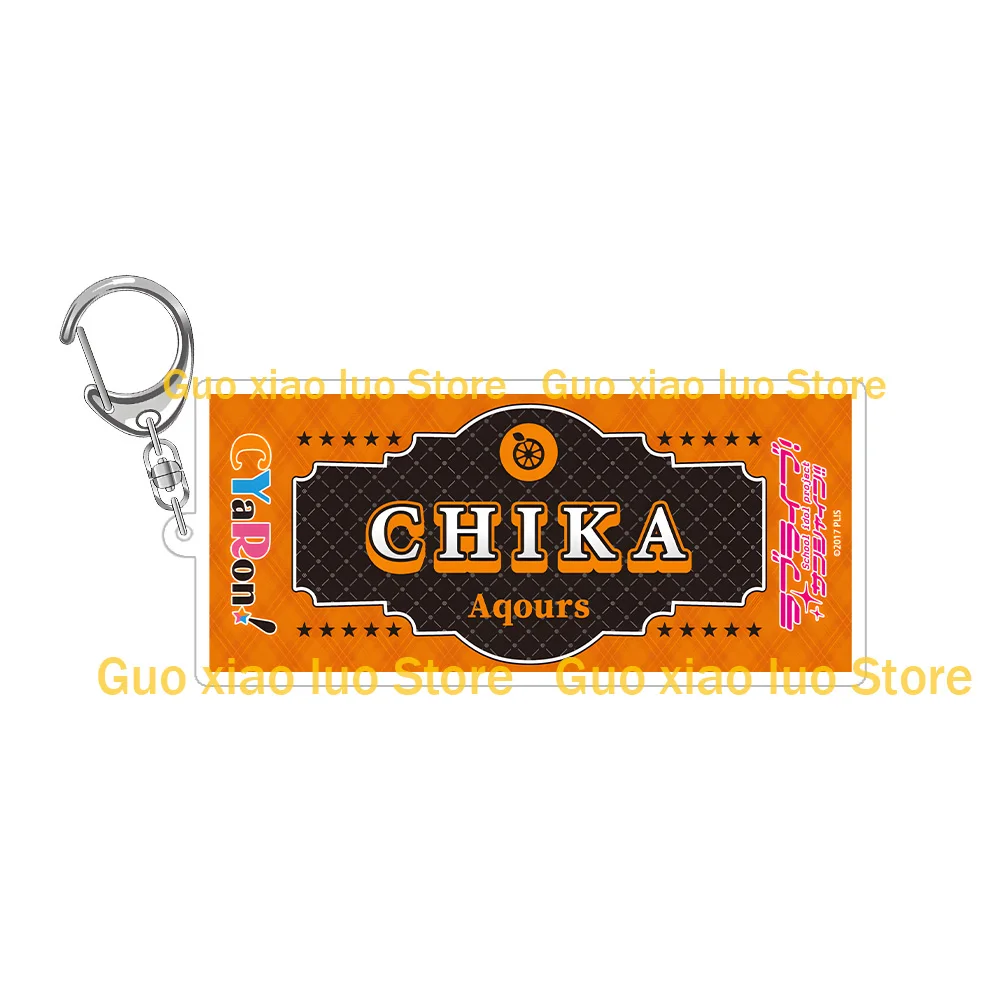 Love Live! Sunshine!! Hanamaru Kunikida Chika Takami Kanan Matsuura You Watanabe Mari Ohara Name Badge Acrylic keychain Toy gift
