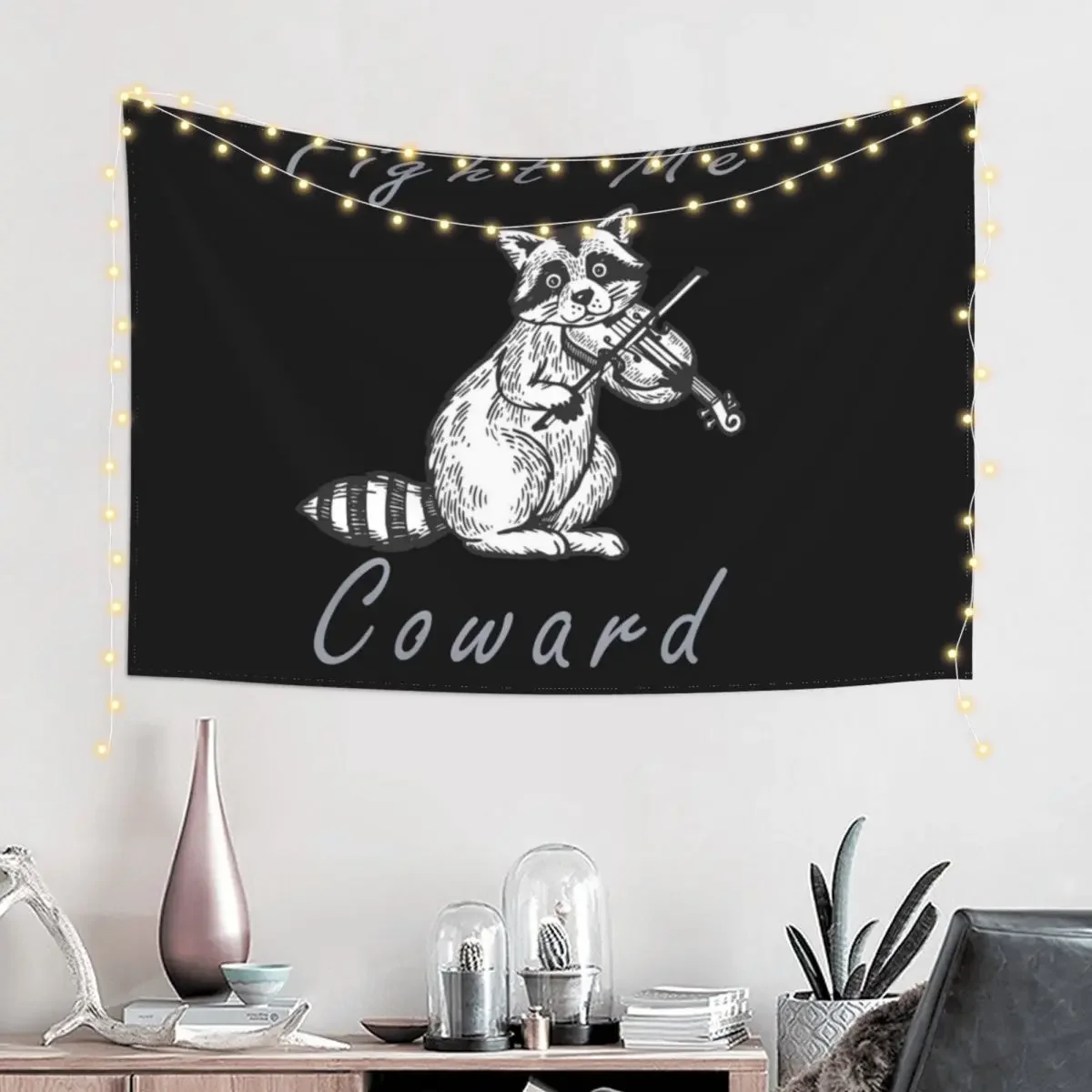 Fight Me Coward Tapestry Wallpapers Home Decor On The Wall Tapestry