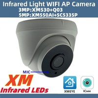 5/3MP Infrared Light Built-In MIC  WIFI Wireless AP IP Ceiling Dome Camera SDCard Slot XMEYE ICsee P2P Indoor NightVision