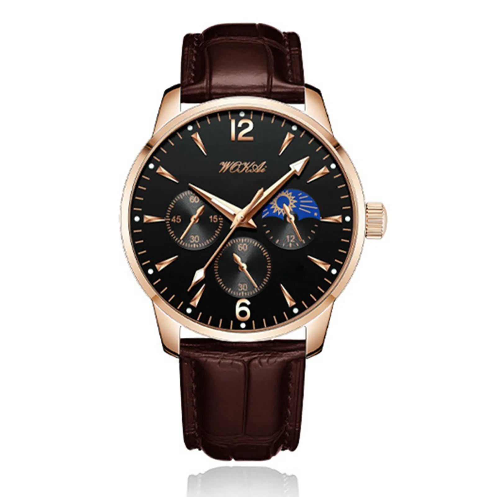 

Men's Vintage Quartz Watch Easy to Read Dial Watch with Imitation Leather Band for Working and Office