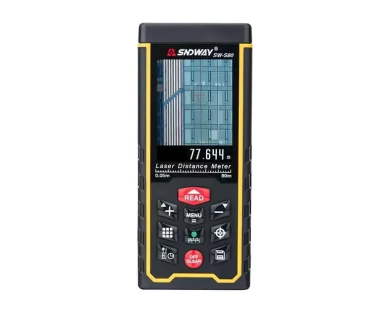 Latest SNDWAY SW-S80 Laser Rangefinder Measuring Instrument Color Screen Charging Handheld Distance Measuring Equipment Tool