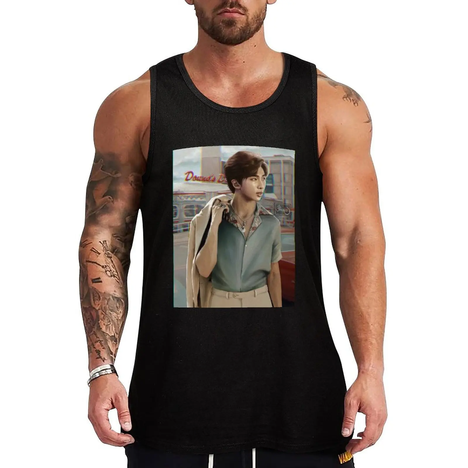 Vibin' in the '80s Namjoon Tank Top sleeveless vest men tops