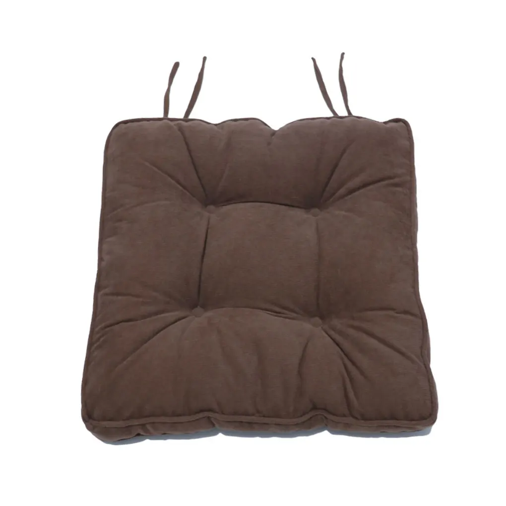 Square Shape Chair Corduroy Pads Cushion Non-slide Mat Home Office