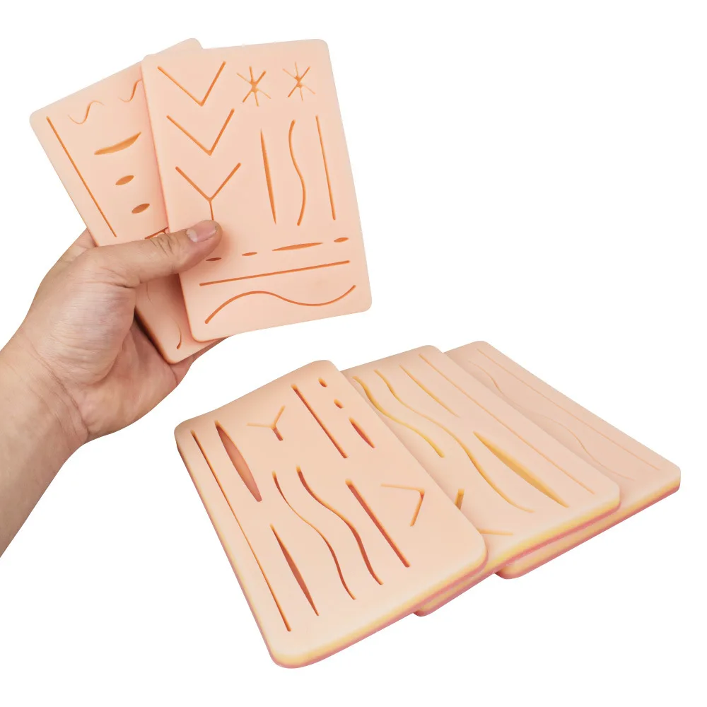 المهنية الجلد تشغيل الوسادة الجراحية خياطة التدريب 5 قطعة عدة تشريح خياطة ممارسة الصدمة اكسسوارات لطلاب الطب