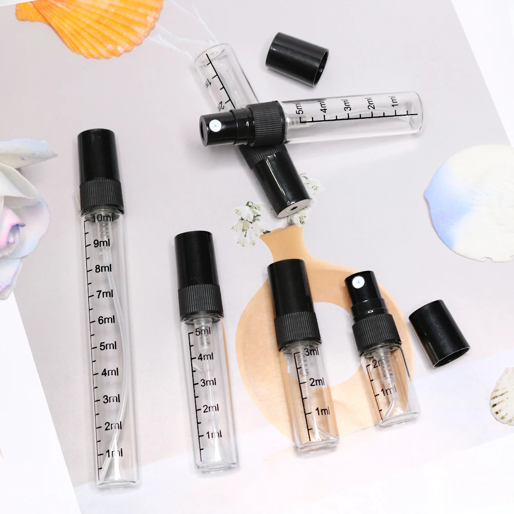 56 قطعة + 6 أدوات، زجاجة عطر متدرجة 2/3 مل، زجاجة رذاذ زجاجية شفافة، زجاجة عينة محمولة قابلة لإعادة الملء 5/10 مل