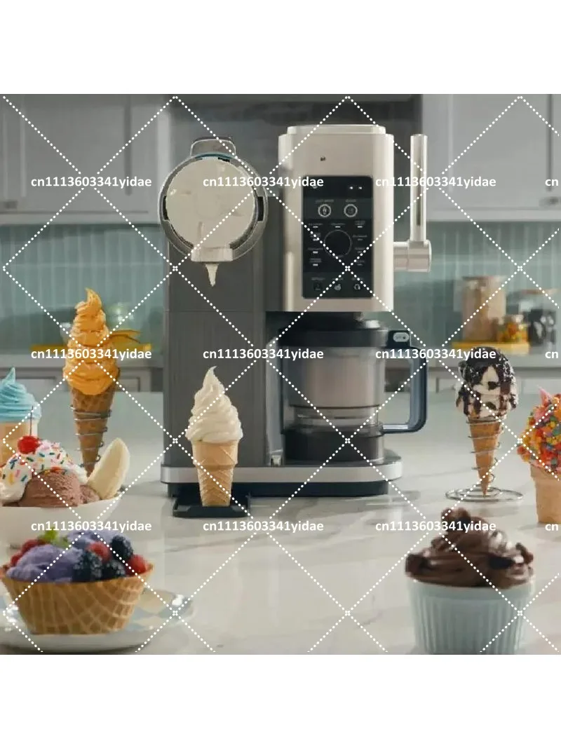 Home-Use Multi-Function Ice Cream Maker for Fruit, Yogurt, Slushies, and Cones