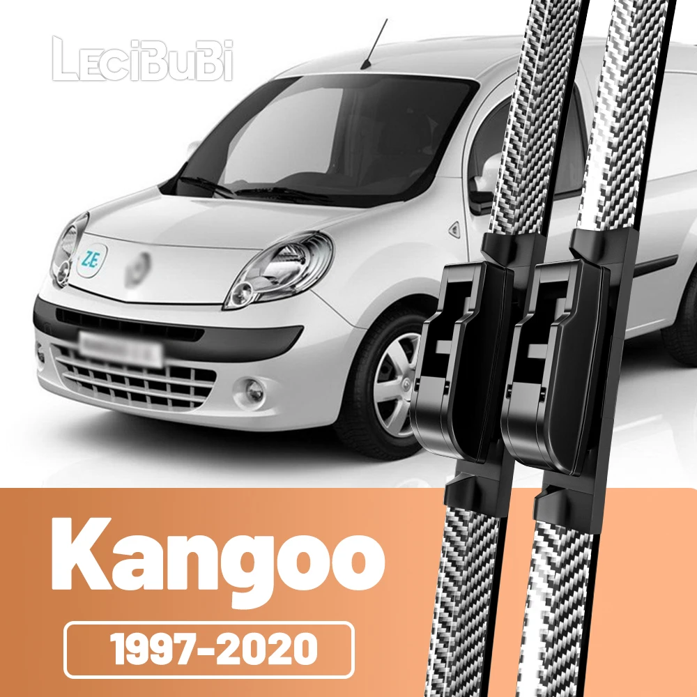 2 stücke Frontscheibe Scheibenwischerblätter Carbon Faser Scheibenwischer Für Renault Kangoo 1 2 1997-2020 2008 2009 2010 2011 2013