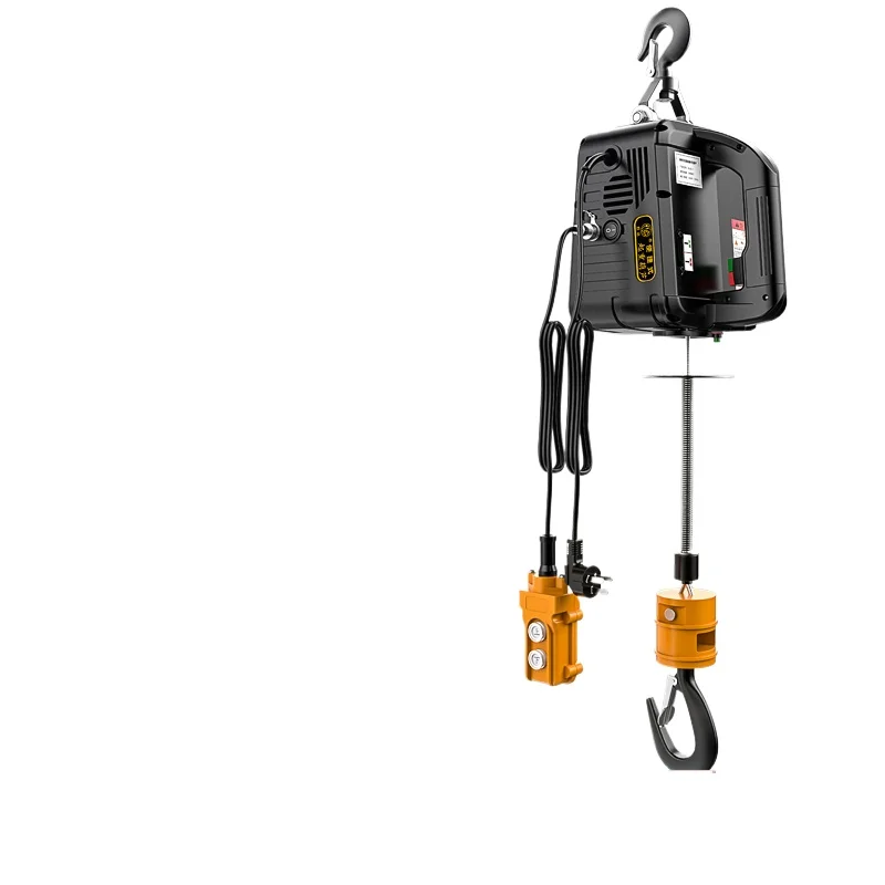 

Miniature electric hoist 220v portable crane household small hoist building remote control electric hoist
