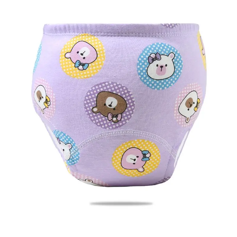 Baby Potty Toilet Training Pants Nappies Cartoon Boys Girls Underwear Cotton TPU WaterProof Panties Reusable Diapers Cover