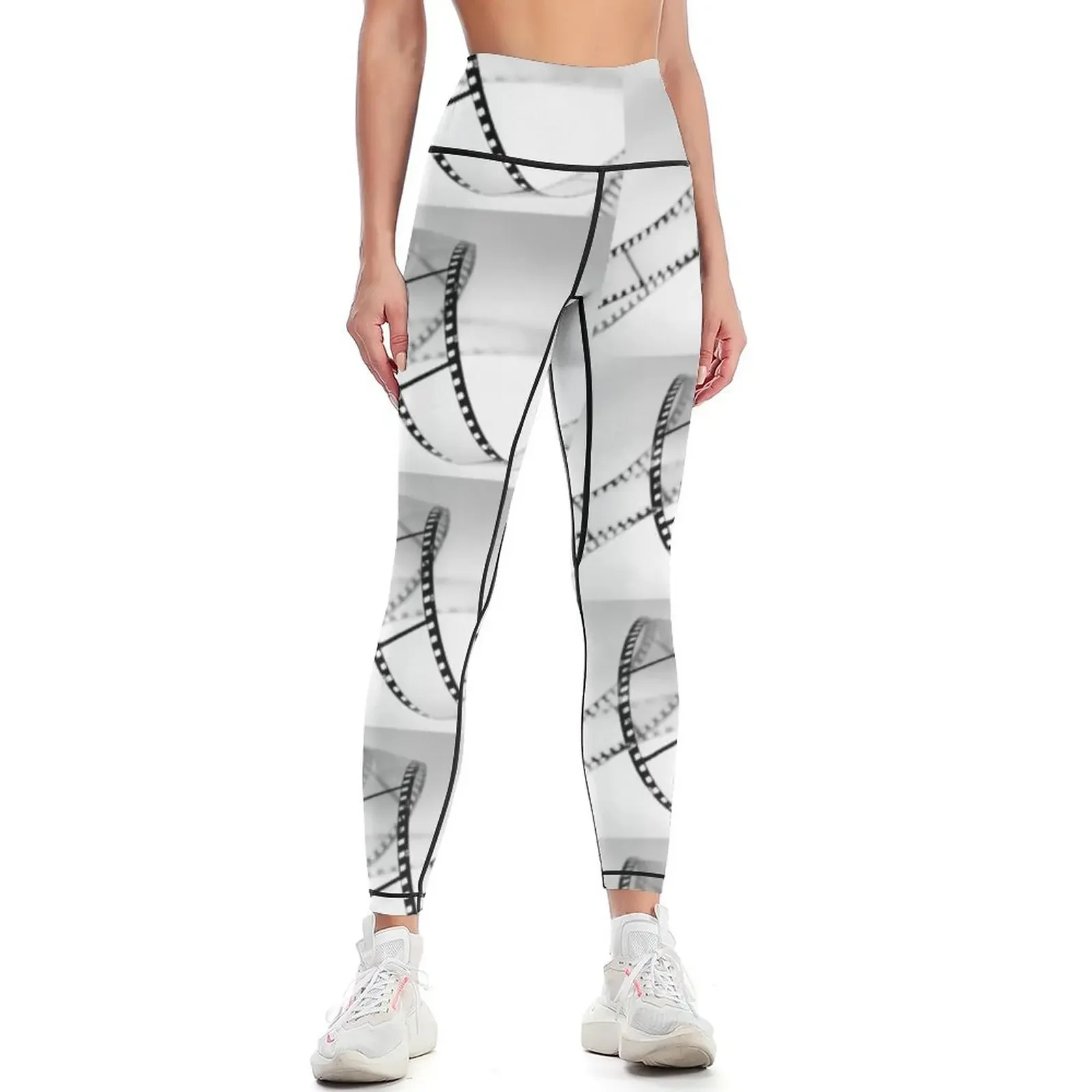 

Spiral Film 35mm Leggings Women's tights sport pants active wear Leginsy push up Womens Leggings