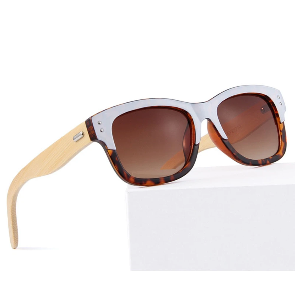 ShinyCoCo Luxusmarke Bambusholzbrille, personalisierte Bambusbeine, Sonnenbrille, doppellagiger Rahmen, Holzsonnenbrille
