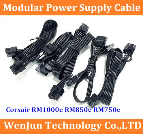 PCI-E Dual 8pin(6+2) /pcie 6+2pin /SATA 15pin /IDE 4pin modular Power supply cable for Corsair RM750e RM850e RM1000e