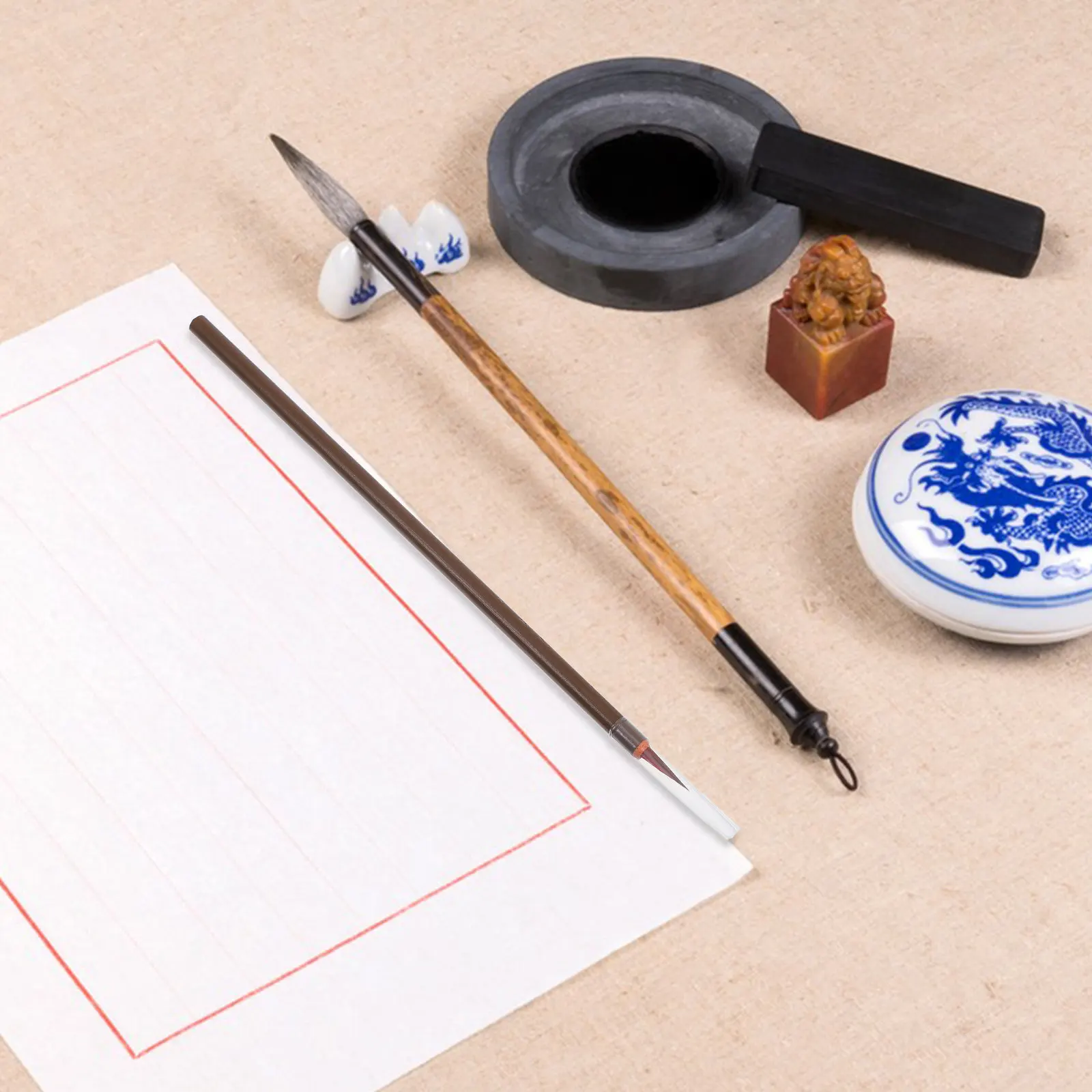 

10Pcs Chinese Calligraphy Brush Writing Brush for Ink Painting Drawing Professional Calligraphy Supplies Ink Painting Supplies