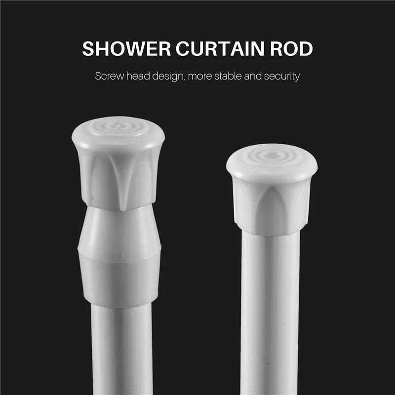 VVNB-tige de douche télescopique tringle à rideau de douche tringle télescopique tige de douche blanc