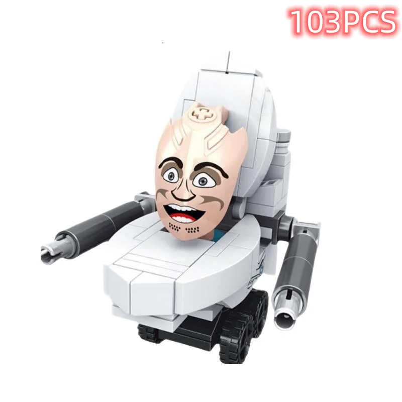 Skibidi Toilet Surveillance Man TV Compatible Building Blocks Mini Model Action Figures Toys Christmas Halloween Birthday Gift