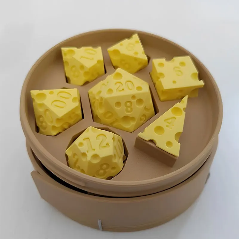 Lrregular Cheese Dice Portable Cheese Creative Board Game Dice Table Game Decor Props for Family Adult Party Board Game Supplies