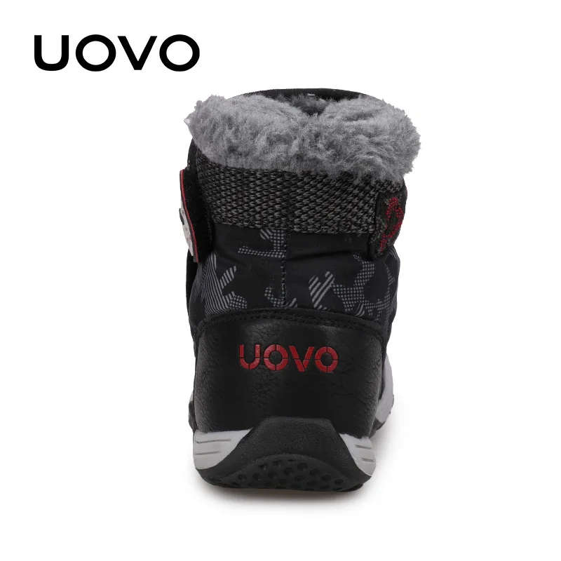 Winter Boots Kids UOVO 2024 New Arrival Warm Shoes Fashion  Plush Boys and Girls Snow Footwear Size #28-36