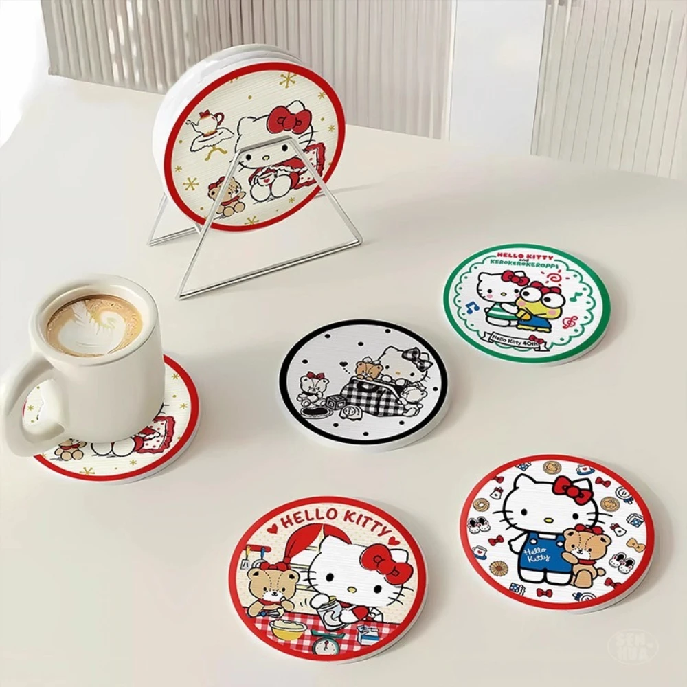 عالية القيمة الكرتون المشطورة الطين الصلب كوستر طاولة طعام مكافحة السمط التجفيف السريع حصيرة مستديرة عدم الانزلاق المياه كوستر #1