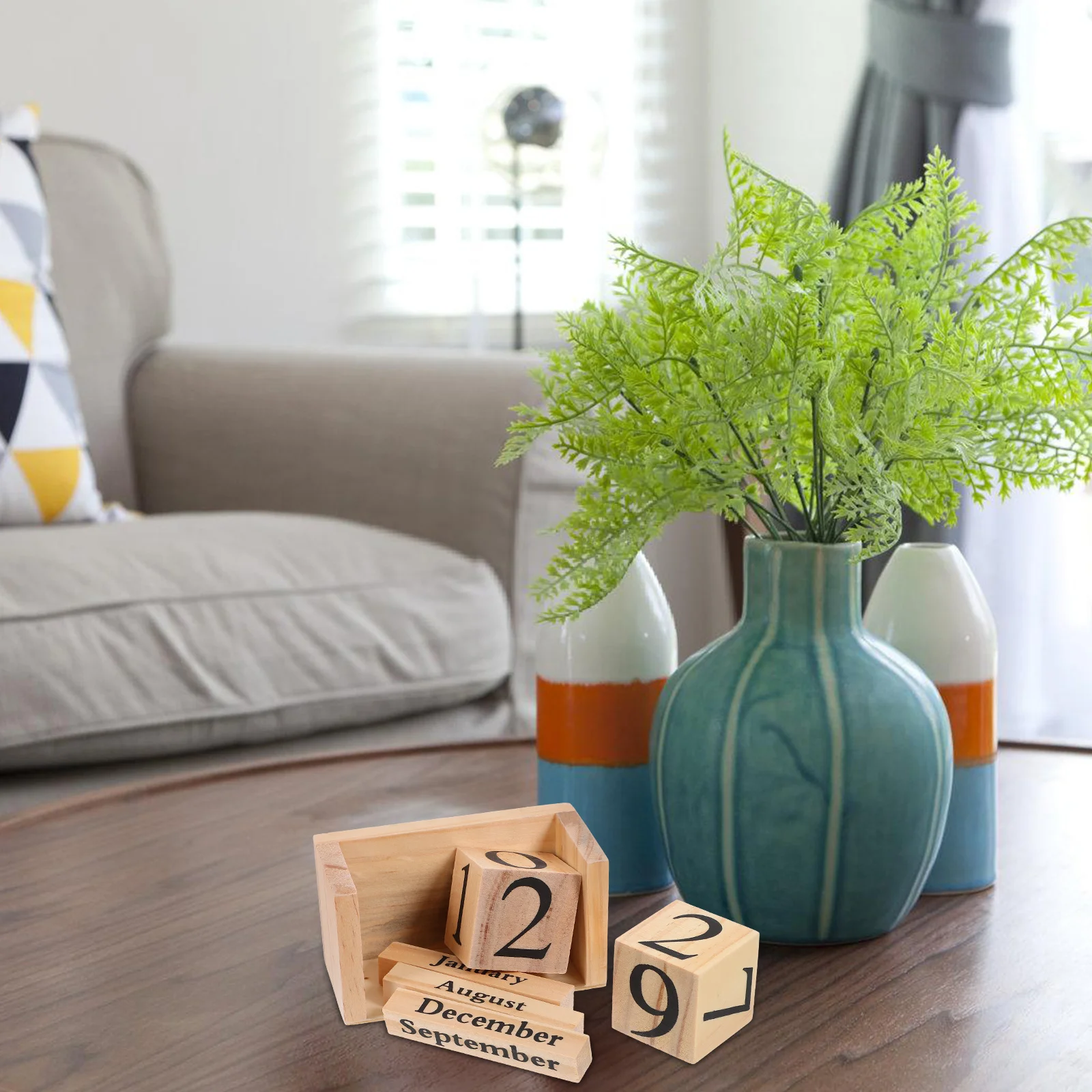 

Элегантный деревянный вечный блок, европейский домашний декоративный настольный стол, многоразовые канцелярские товары с принтом без года