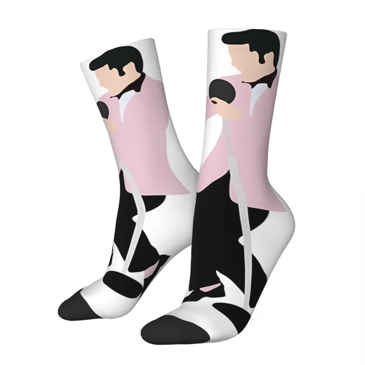 Hip Hop Retro Sign Crazy Men's compression Socks Unisex E-Elvis Singer Presley Street Style Seamless Printed Funny Novelty