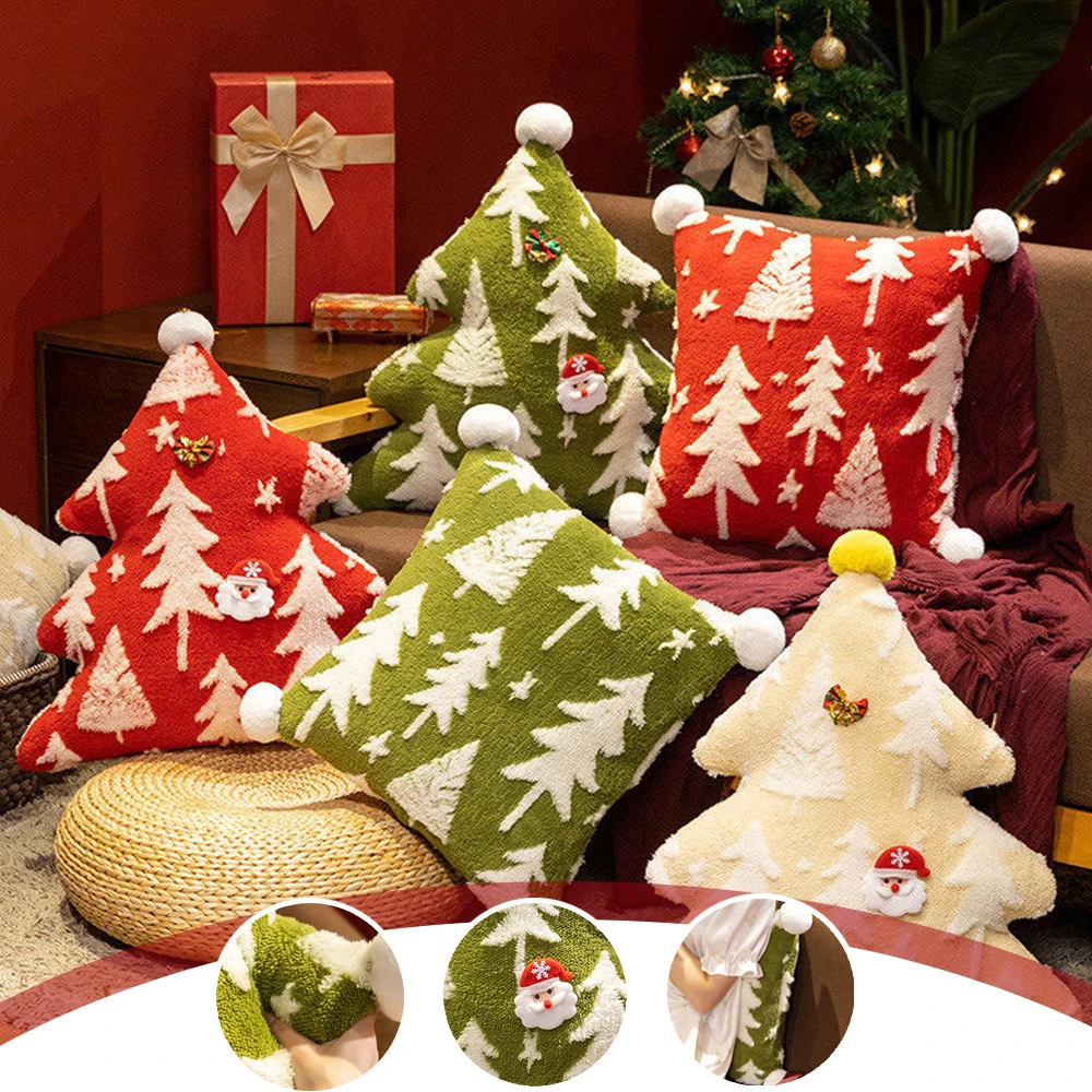 

Soft Cute Throw Pillow Square Christmas Thicken Decorative Lumbar Support Pillows for Living Room Household Chair Cushions Noël